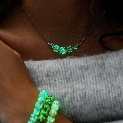 Lilac | .925 Sterling Silver | Firefly Glass Infinity Clasp Necklace